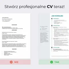 Dwa profesjonalne szablony CV z danymi kontaktowymi, wykształceniem i doświadczeniem zawodowym.