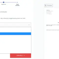 Formularz wniosku o urlop z rozwijaną listą rodzajów urlopów, gdzie zaznaczony jest "Urlop rodzicielski".