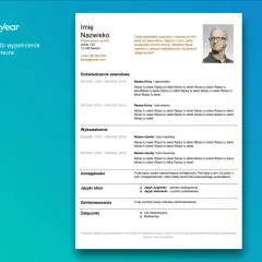 Pusty wzór CV w formacie Word do wypełnienia. Zawiera sekcje: dane osobowe, opis, doświadczenie, wykształcenie, umiejętności, języki, zainteresowania i załączniki.