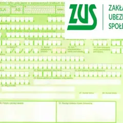 Formularz ZUS ZLA do wypełnienia, gdy ZUS wypłaca L4. Dokument zawiera dane ubezpieczonego, lekarza i płatnika.