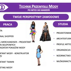 Kariera jako technik przemysłu mody: stylista, projektant, organizator pokazów. Możliwości pracy i studiów.
