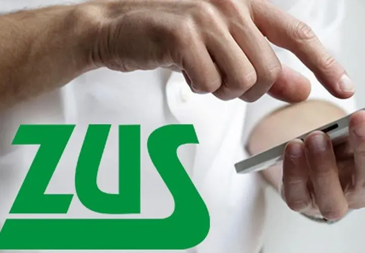 Dłonie z telefonem i logo ZUS. Sprawdź, jak staż pracy zmarłego wpływa na rentę rodzinną.