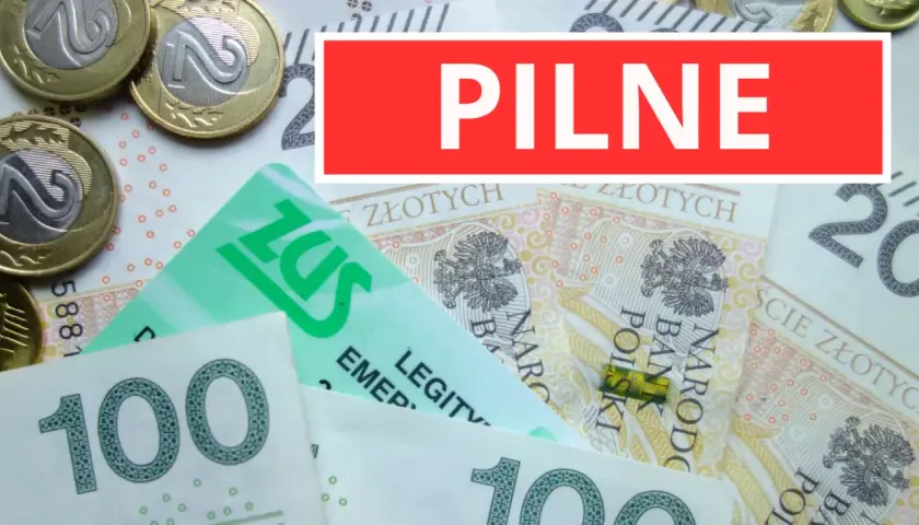 PILNE! Tabela z nowymi emeryturami, polskie banknoty i monety.